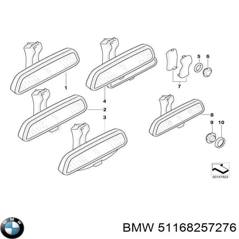 51168257276 BMW retrovisor interior