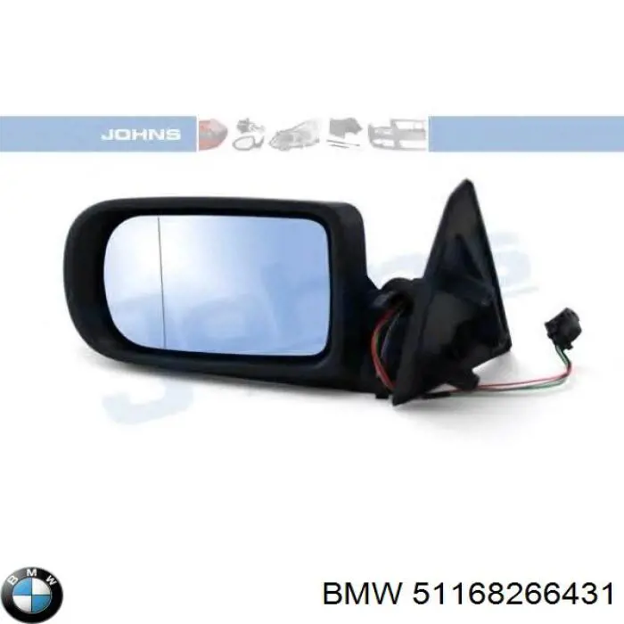 51168150301 BMW espejo retrovisor izquierdo
