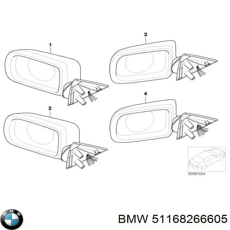 Espejo izquierdo BMW 51168266605 precio, desde 687,07 EUR