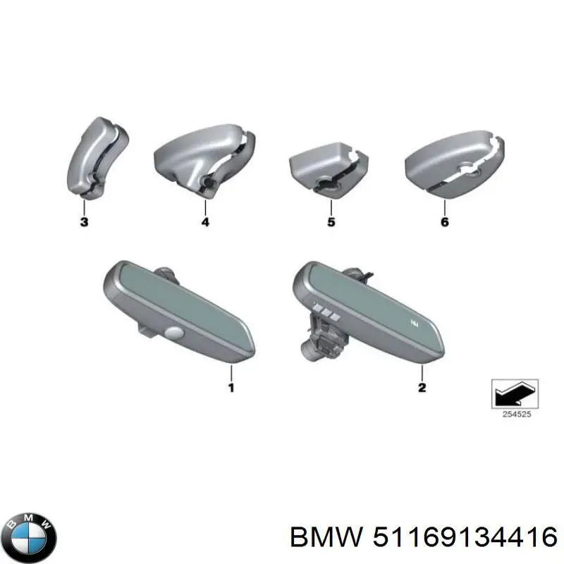 Comprar 51169134416 BMW Espejo interior