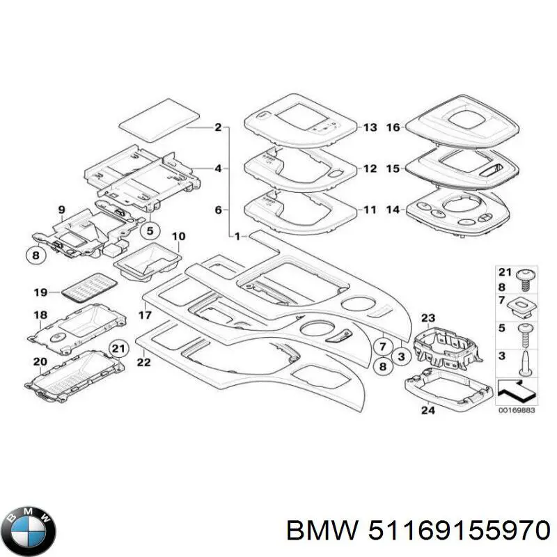 51169155970 BMW soporte de parachoques delantero