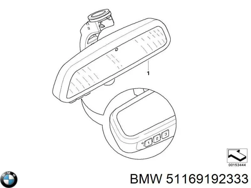 51169192333 BMW retrovisor interior