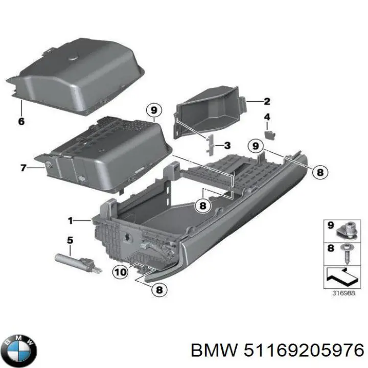 Guantera BMW 9205976 precio, desde 100,19 EUR
