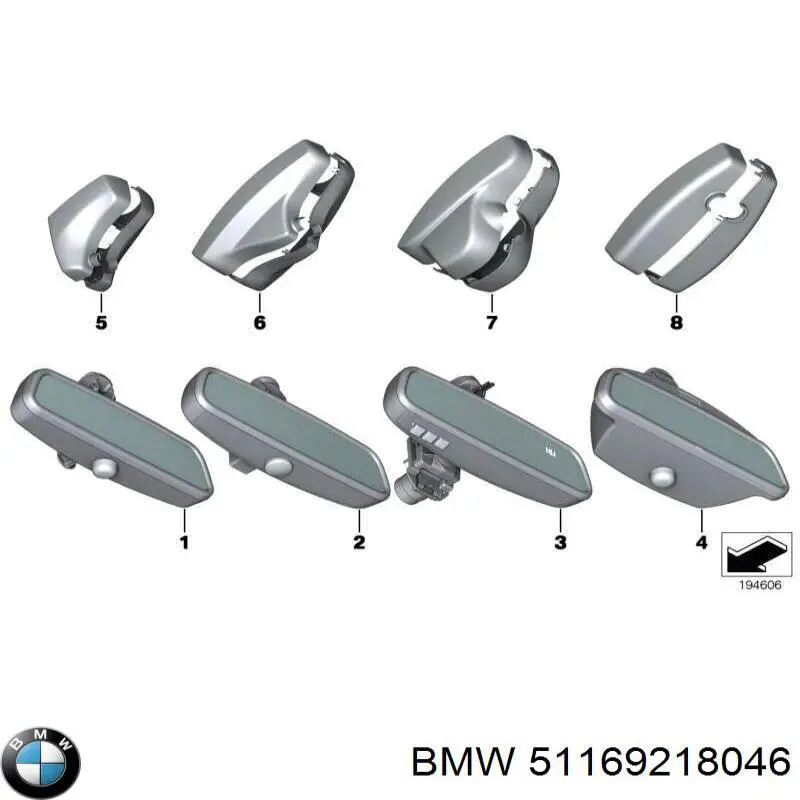 Espejo interior BMW 51169218046 precio, desde 46,46 EUR