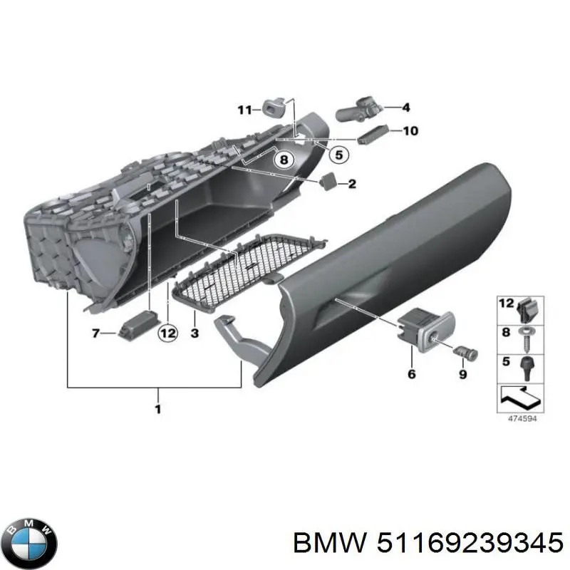 51169239345 BMW guantera