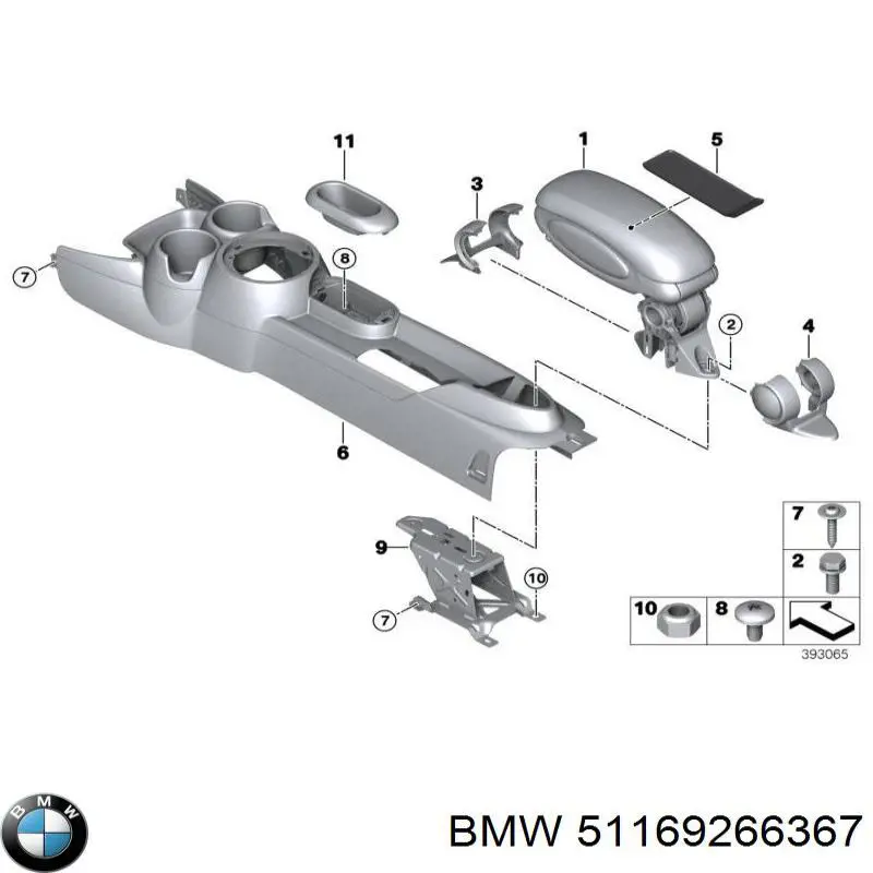 Soporte de reposabrazos BMW 51169266367 precio, desde 99,02 EUR
