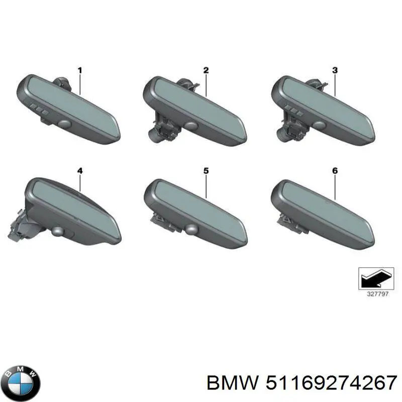 Espejo interior BMW 51169274267 precio, desde 113,26 EUR