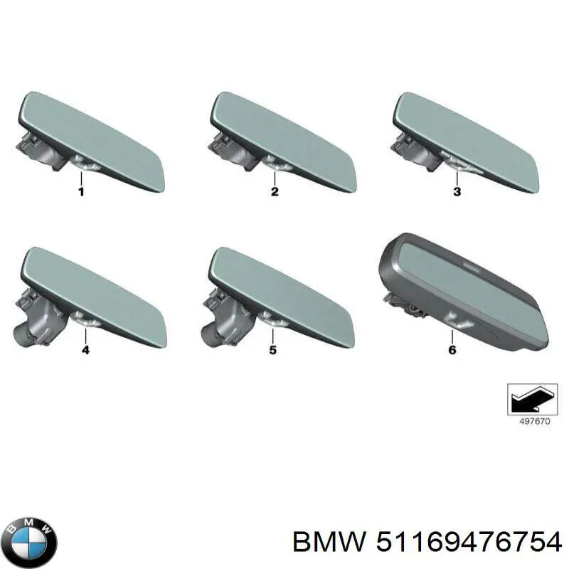 51169476754 BMW Espejo retrovisor interior