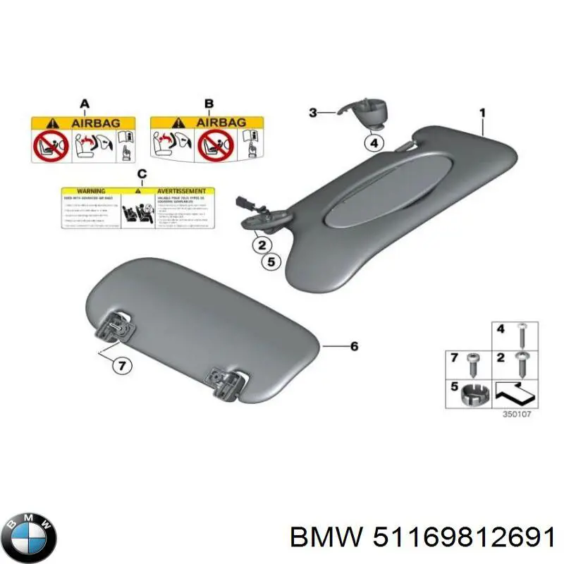 Parasol interior Mini COUNTRYMAN hatchback (R60) (2010 - 2016) precio, desde 68,24 EUR