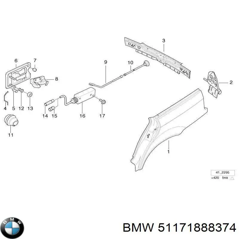 Comprar 51171888374 BMW Aleta trasera izquierda