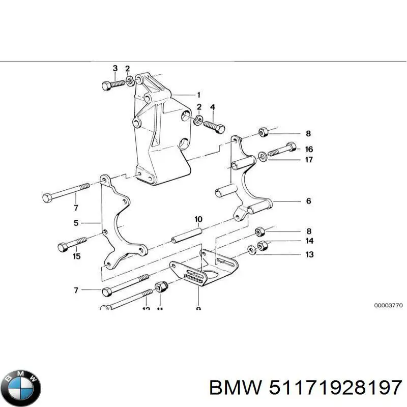 Bisagra, tapa depósito para BMW 7 (E32)