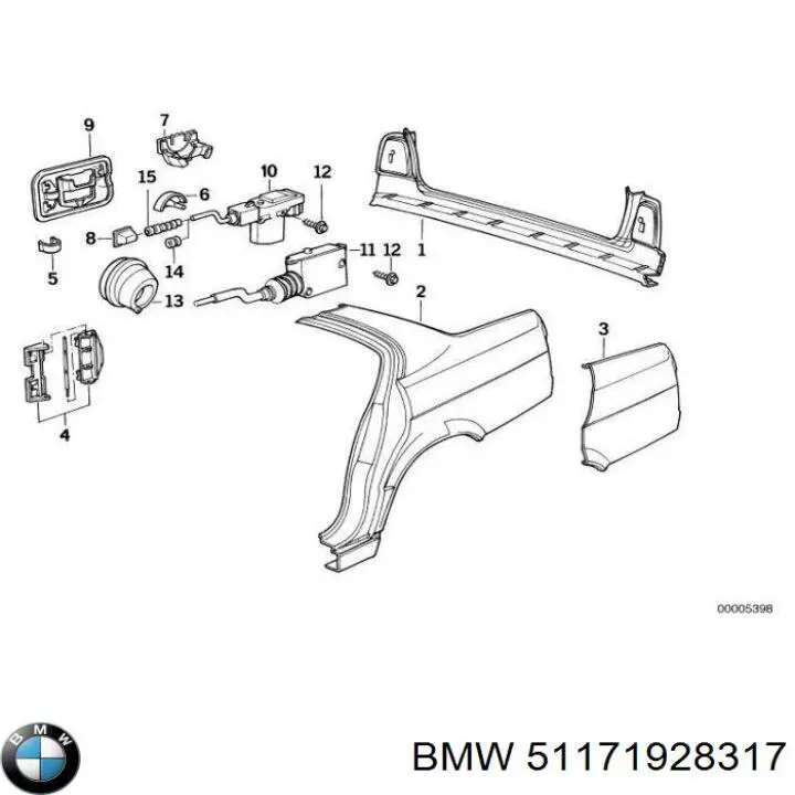 Comprar 51171928317 BMW Tapa de depósito de combustible