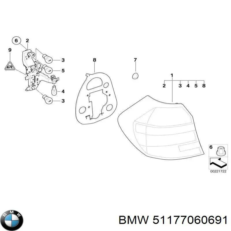 Tapa del depósito de gasolina para BMW 1 (E81, E87)