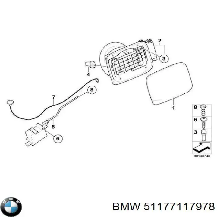 51177117978 BMW tapa de la gasolina (depósito de combustible)