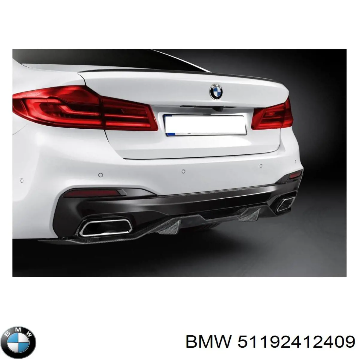 51192412409 BMW listón embellecedor/protector, parachoques trasero