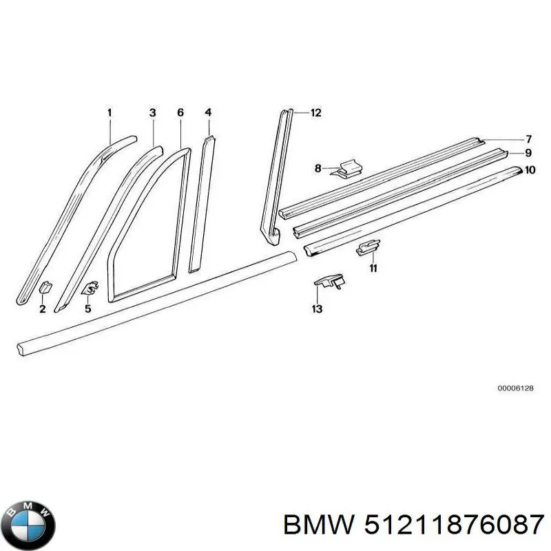 51211876087 BMW Abrazadera de silenciador trasera