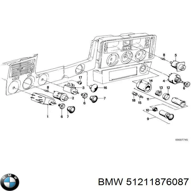 Comprar 51211876087 BMW Abrazadera de tubo de escape trasera