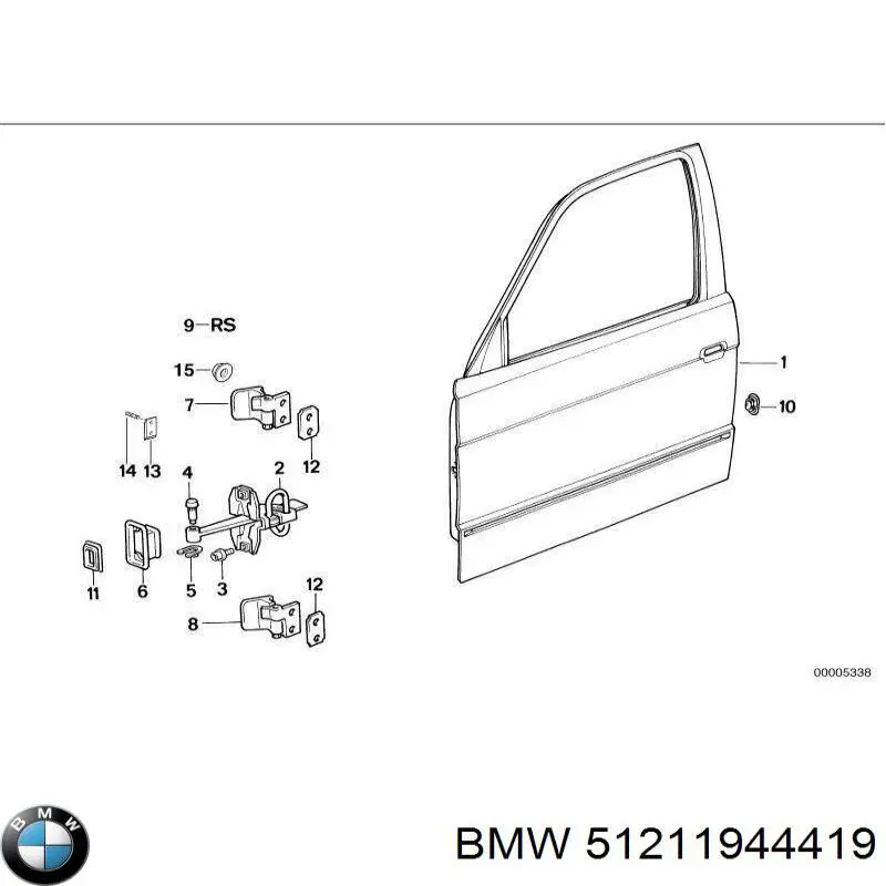 Moldura de la puerta delantera izquierda BMW 51211944419 precio, desde 35,88 EUR