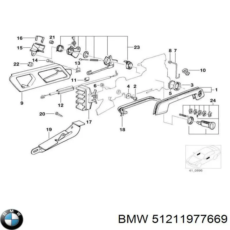 Comprar 51211977669 BMW Manilla de puerta exterior delantero