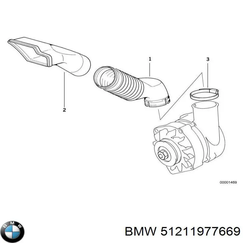 Manija exterior de puerta delantera 51211977669 BMW