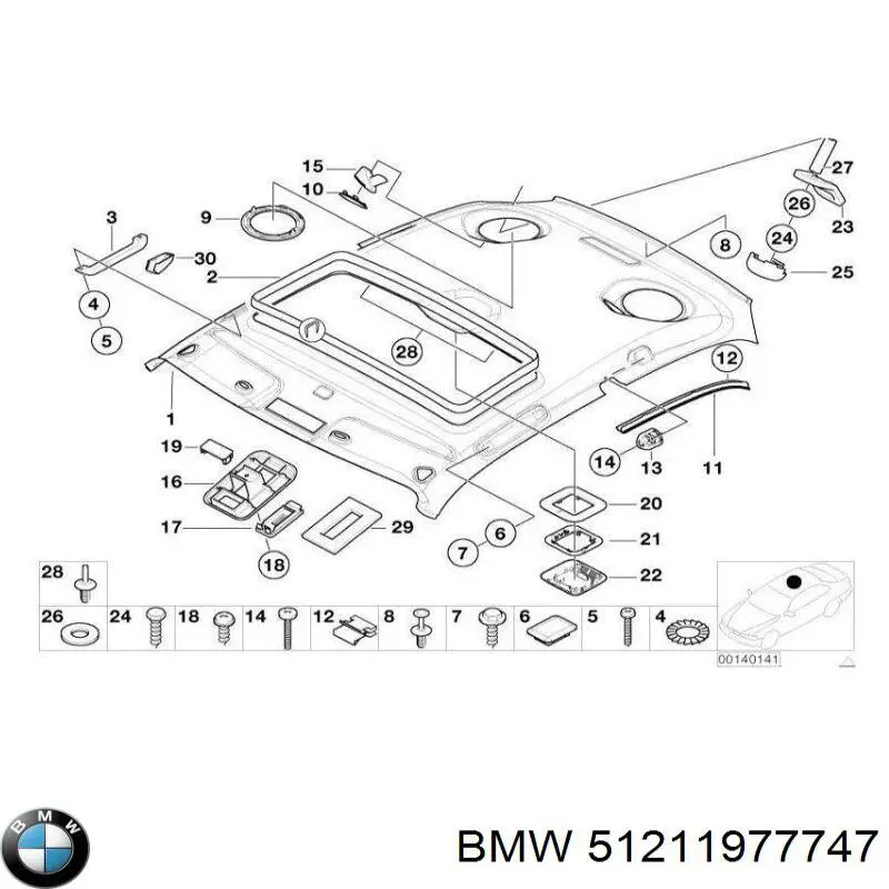 51211977747 BMW abrazadera de silenciador trasera