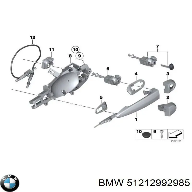 Tirador de puerta exterior delantero izquierda para BMW X1 (E84)