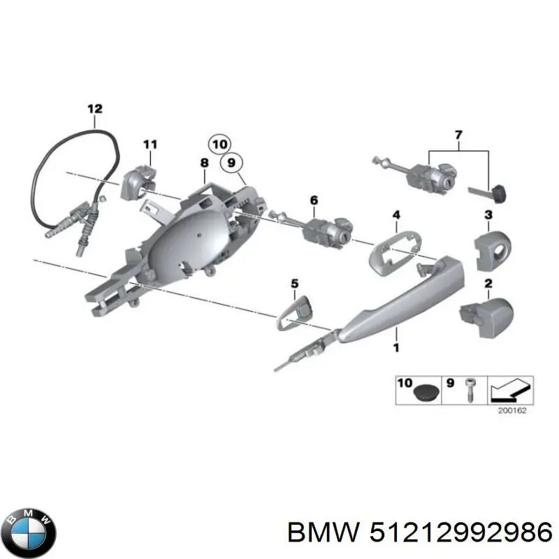 Manecilla de puerta exterior delantero derecha para BMW X1 (E84)
