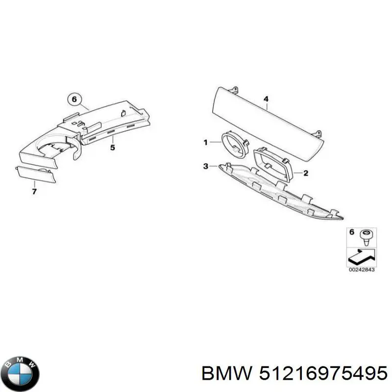 51216975495 BMW manecilla de puerta, equipamiento habitáculo, delantera izquierda