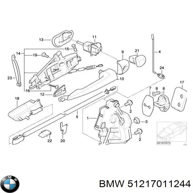 Cierre de puerta delantera derecha BMW 51217011244 precio, desde 36,98 EUR