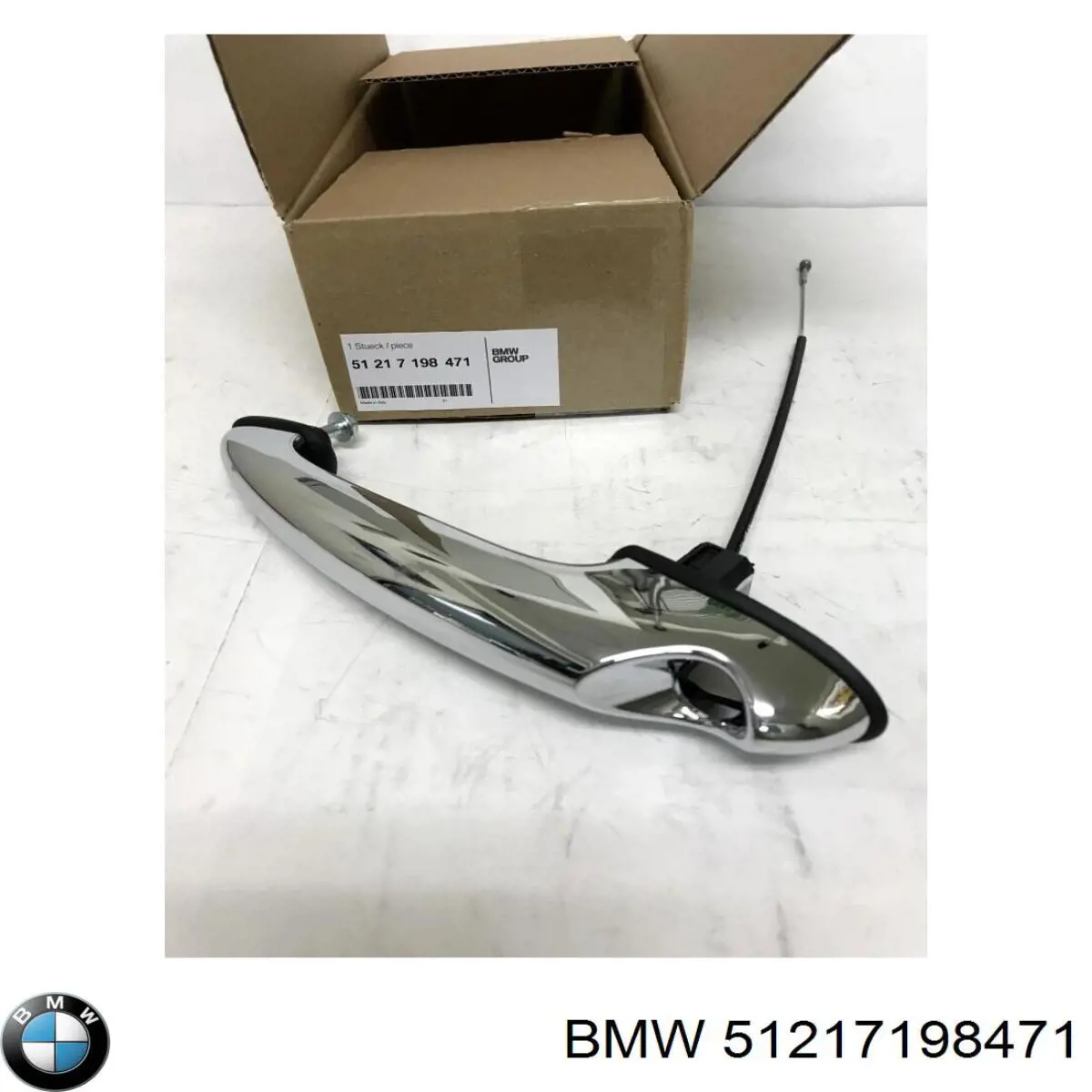 51217198471 BMW tirador de puerta exterior delantero izquierda