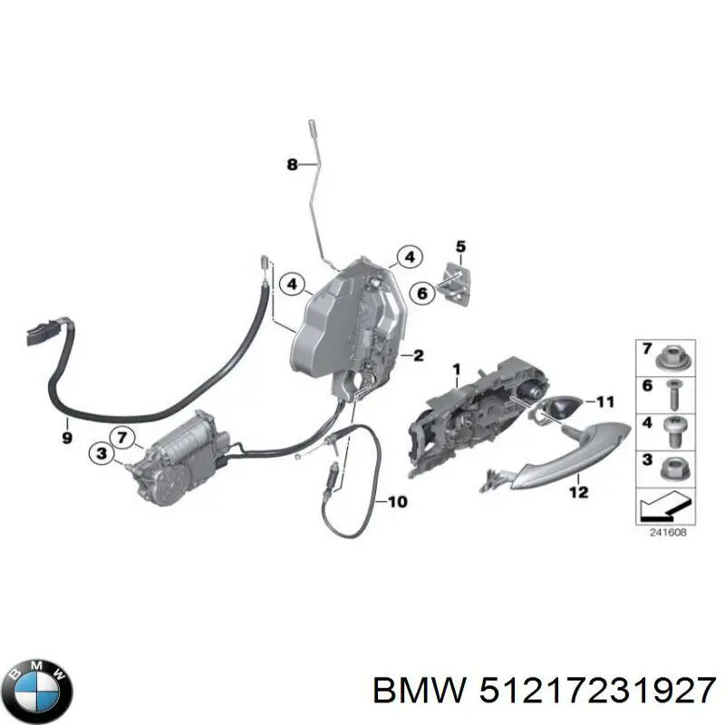 Comprar 51217231927 BMW Manija exterior izquierda de puerta delantera