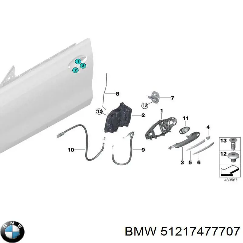 51217477707 BMW Cerradura de puerta