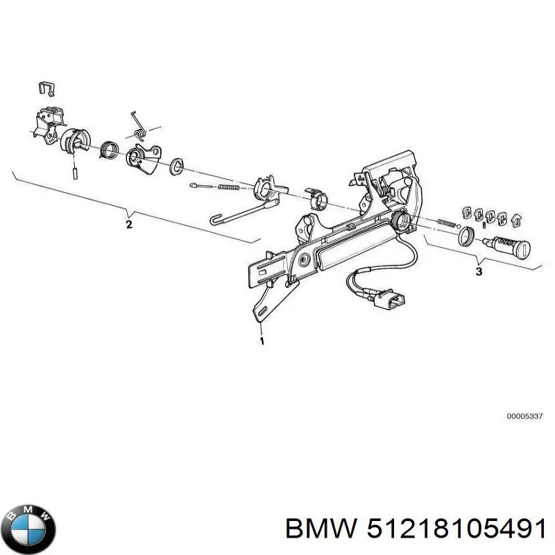 51218105491 BMW cilindro de cerradura de puerta delantera izquierda