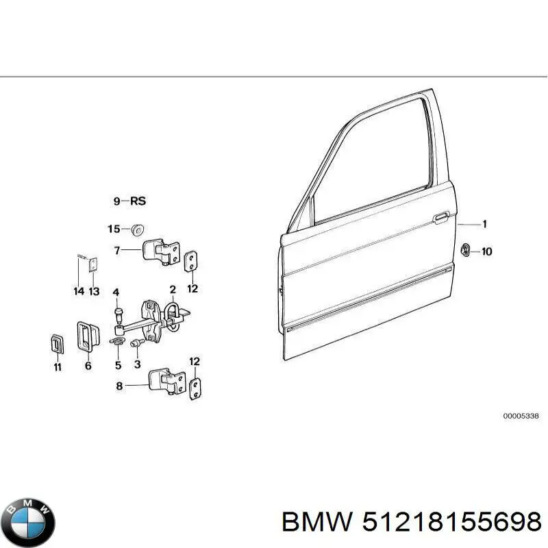 51211908403 BMW asegurador puerta delantera