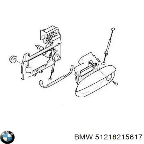 Cable de apertura de cerradura de puerta delantera izquierda BMW 51218215617 precio, desde 13,32 EUR