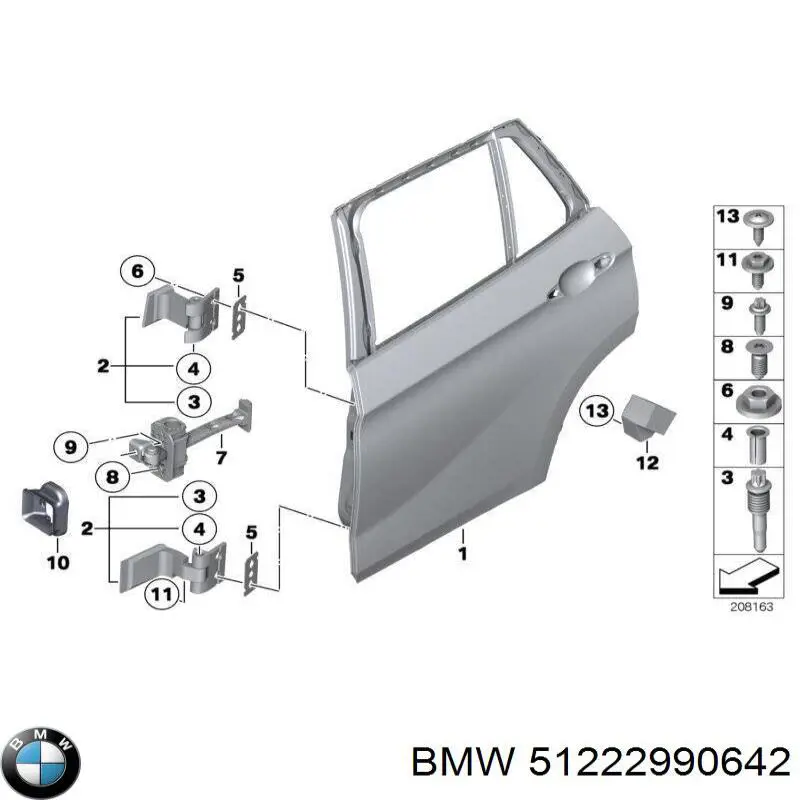 Tope de puerta trasera para BMW X1 (E84)
