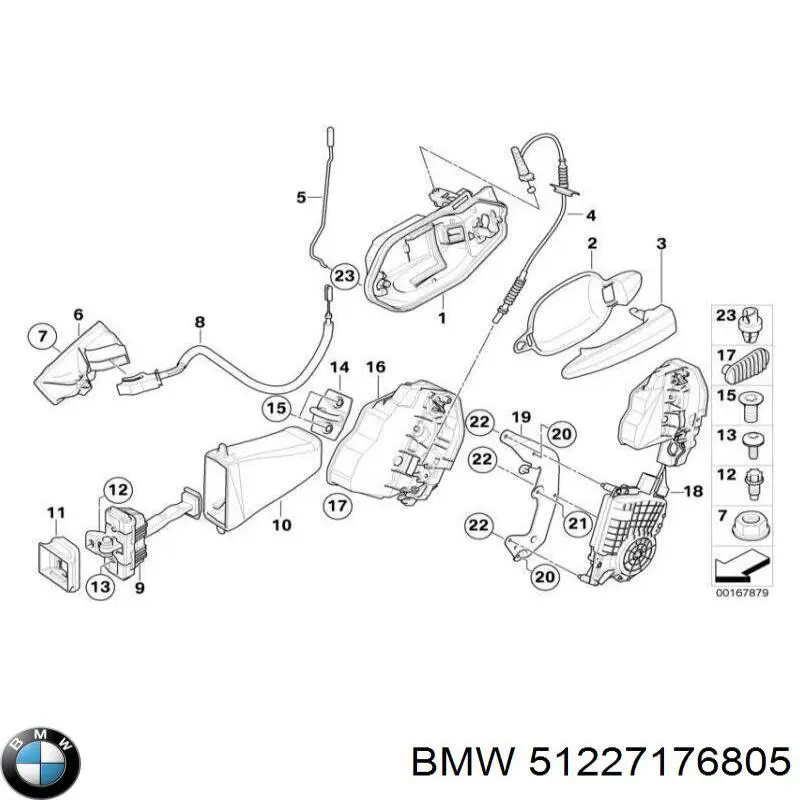 Tope de puerta trasera para BMW 5 (E60)