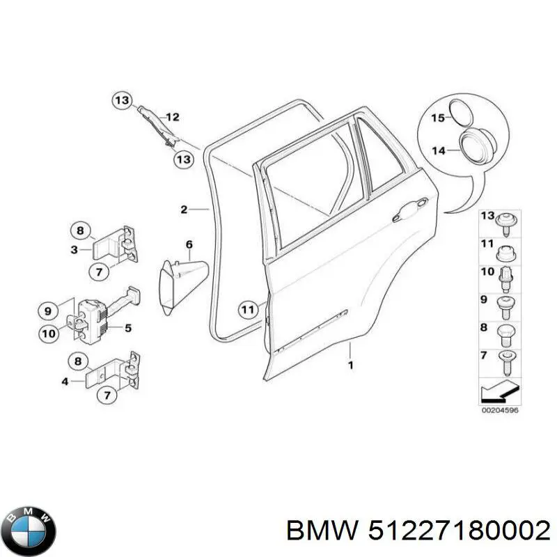 Tope de puerta trasera para BMW X6 (E71)