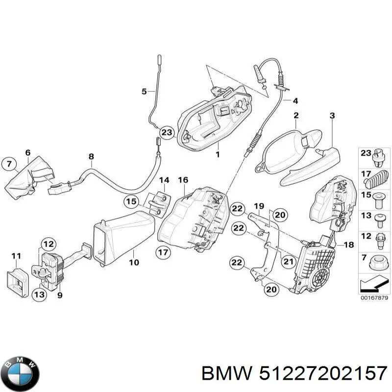 51227163435 BMW cerradura de puerta trasera izquierda