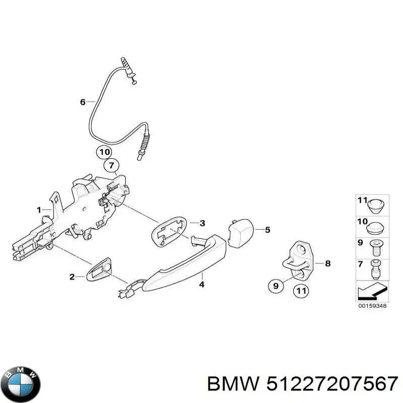 Manija exterior trasera izquierda BMW 51227207567 precio, desde 45,01 EUR