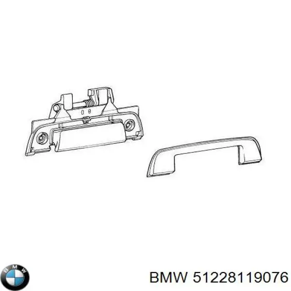 Tapa manija puerta trasera izquierda 51228119076 BMW