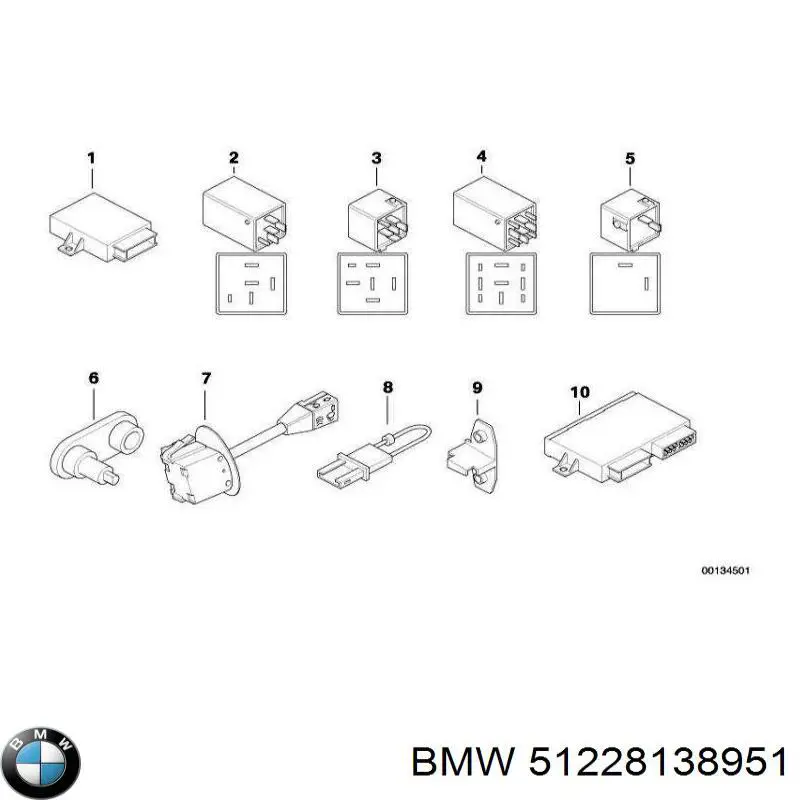 Tirador de puerta exterior trasero izquierdo para BMW 5 (E34)