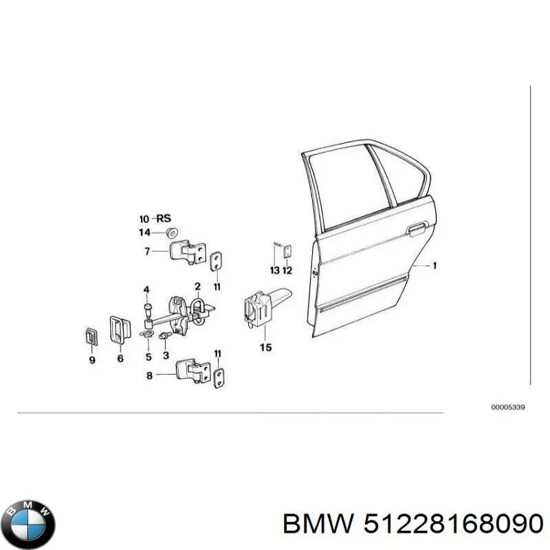 51211944213 BMW asegurador puerta trasera