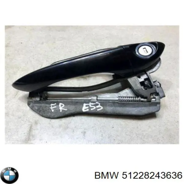 51228243636 BMW Soporte de manija exterior de puerta trasera derecha