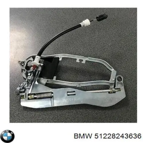 51228243636 BMW soporte de manilla exterior de puerta trasera derecha