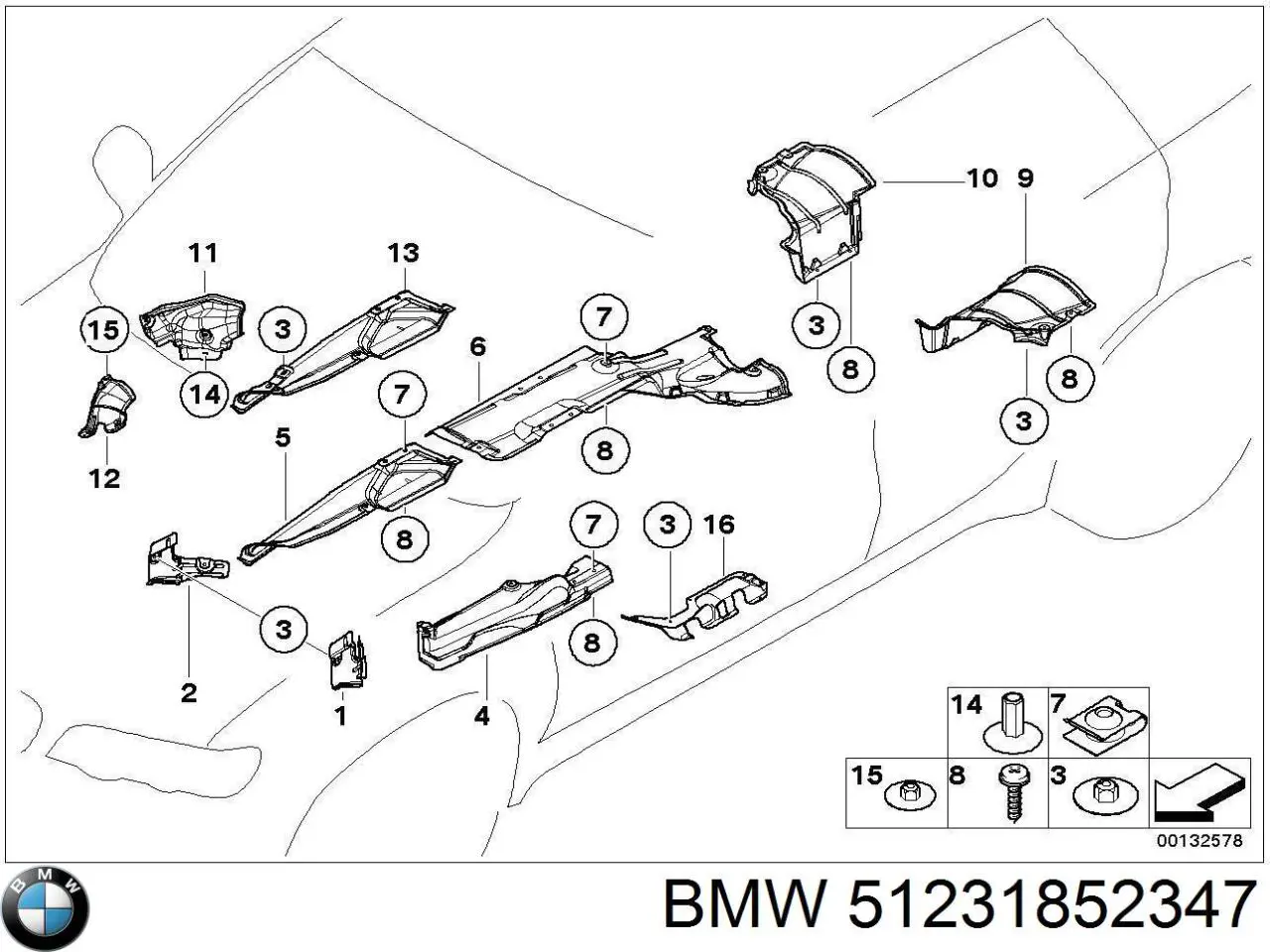 Tope del capó BMW 51231852347 precio, desde 7,56 EUR