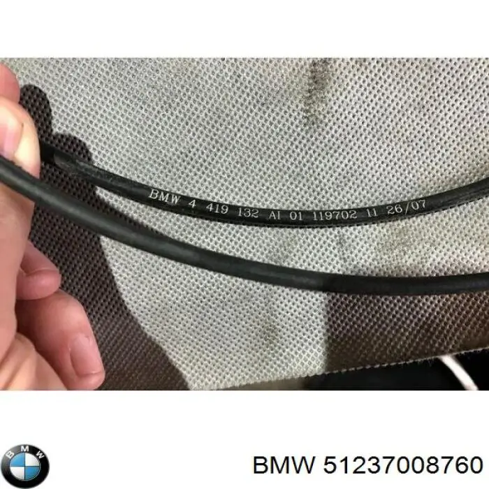 51237008760 BMW tirador del cable del capó trasero