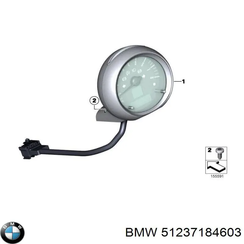 51237184603 BMW tirador del cable del capó delantero