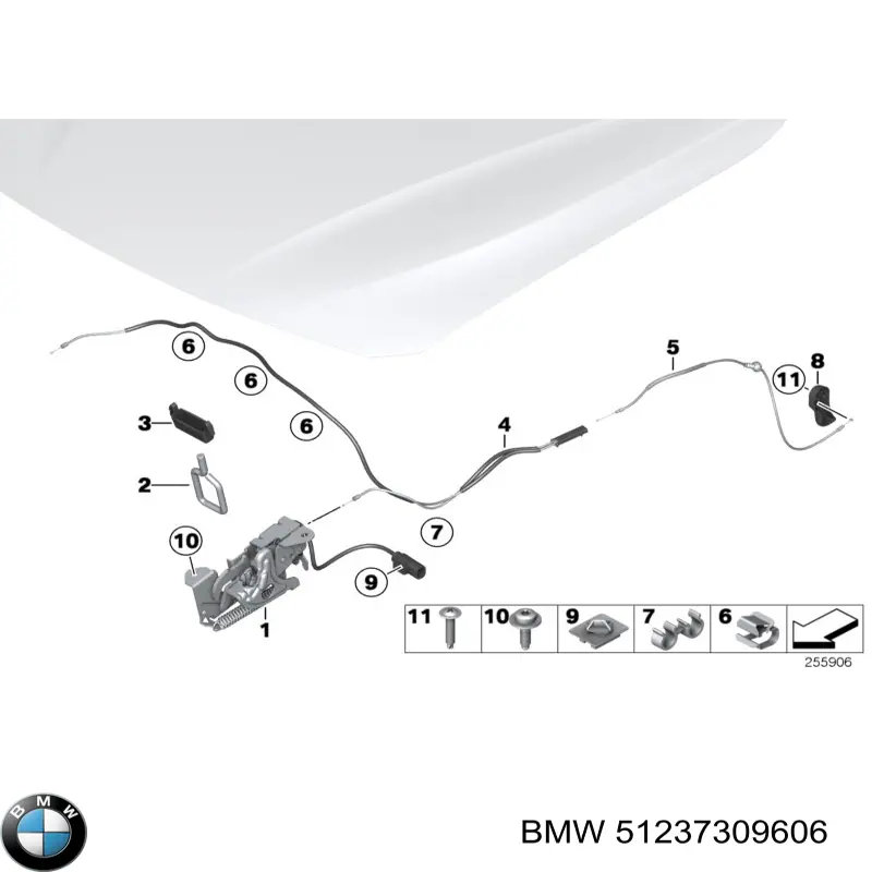 Asa, desbloqueo capó para BMW X1 (F48)
