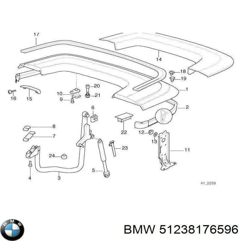 Cable de apertura del capó delantero BMW 51238176596 precio, desde 10,50 EUR